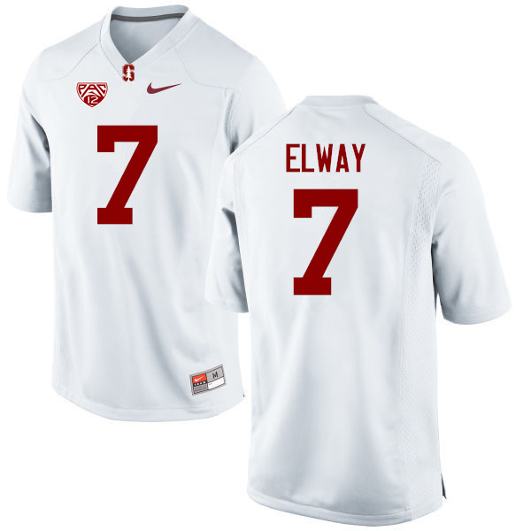 Men Stanford Cardinal #7 John Elway College Football Jerseys Sale-White